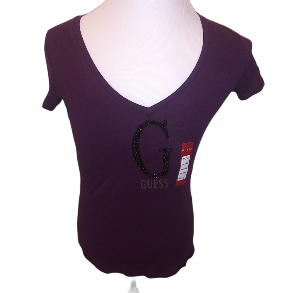 NWT Women's Guess Purple T Shirt size Medium